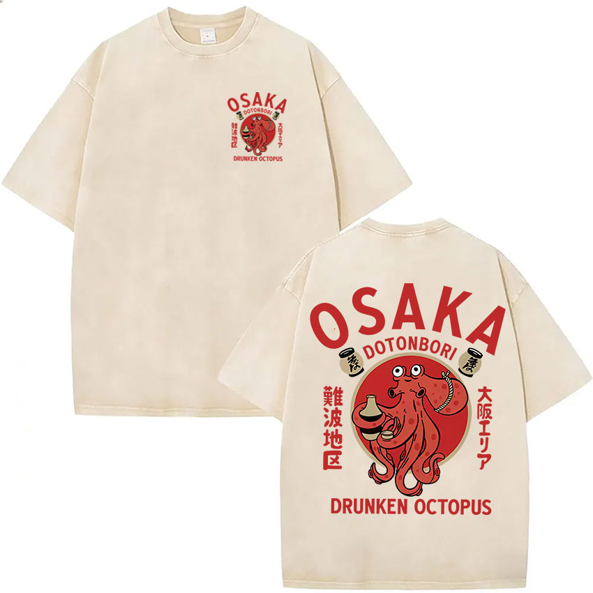 Vintage Fashion Osaka - تي شيرت قطني للرجال والنساء بأكمام