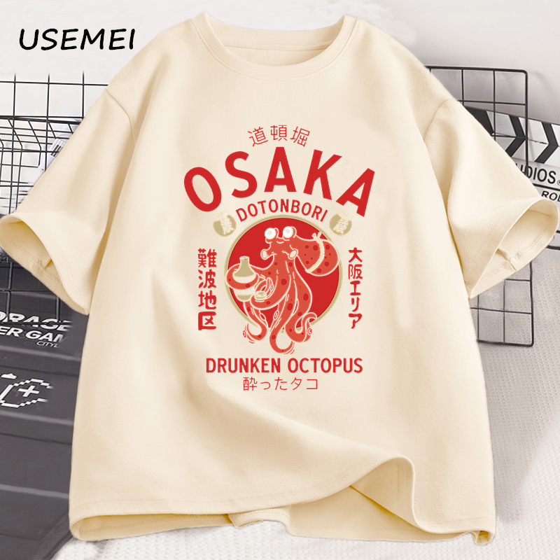Vintage Fashion Osaka - أوساكا دوتونبوري، تي شيرتات برسومات الأخطبوط