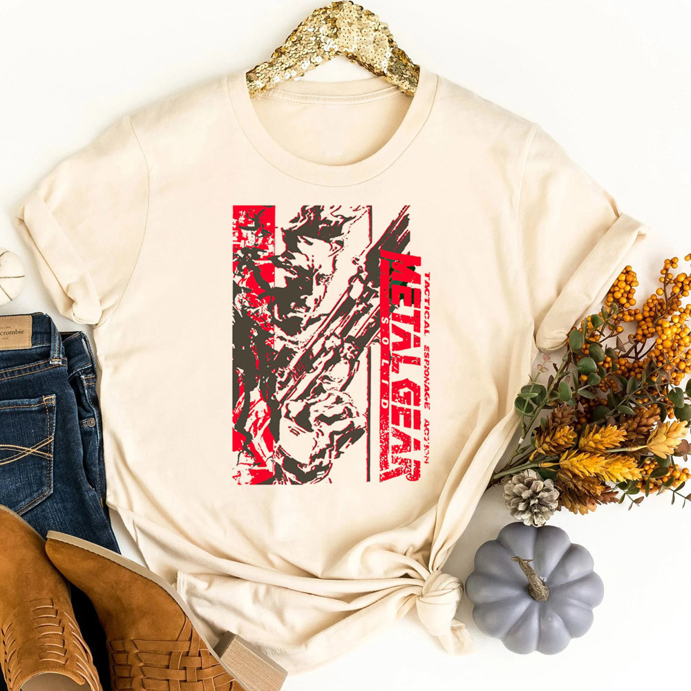 Vintage Fashion For Sale - تيشيرت ميتال جير سوليد للمراهقين بتصميم