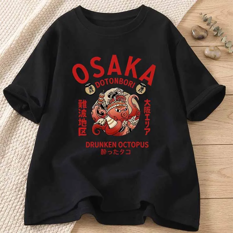 Vintage Fashion Osaka - تي شيرتات نسائية صيفية بطبعة أوساكا