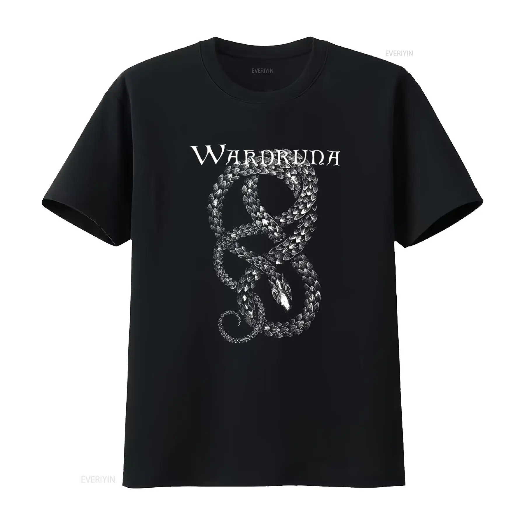Vintage Fashion Enthusiasts - تي شيرت Wardruna أسود بتصميم ثعباني