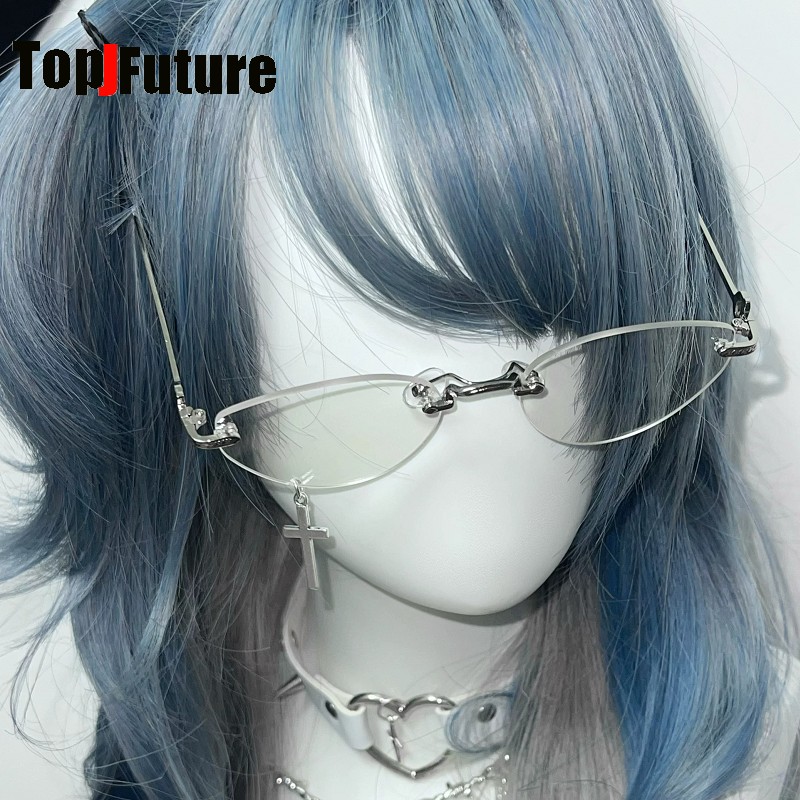 Vintage Fashion Subculture - نظارات عصرية متعددة الاستخدامات بتصميم Y2K