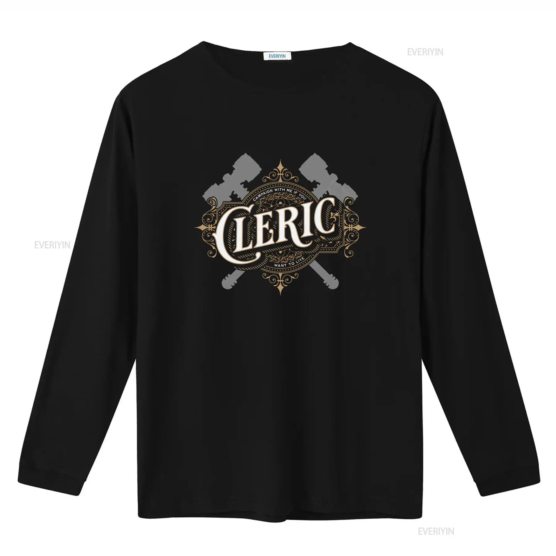 تي شيرت DnD Cleric بتصميم ريتر - مراجعة Vintage Fashion Font وسعره