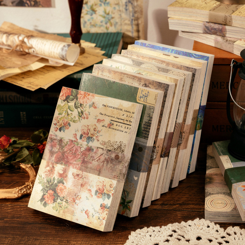 100 ورقة خمر INS نمط الأزهار ا - مراجعة Vintage Fashion Magazines وسعره