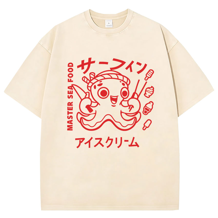 تي شيرت مطبوع عليه رسومات أخطب - مراجعة Vintage Fashion Osaka وسعره