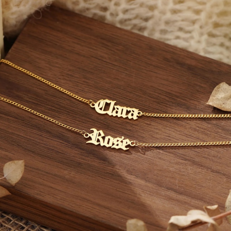 سوار مخصص من الفولاذ المقاوم ل - مراجعة Vintage Fashion Font وسعره
