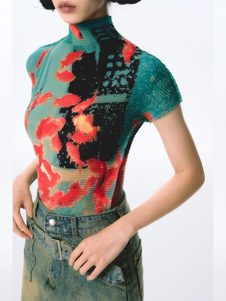Onalippa مطوي ذهبية قميص مرن ا - مراجعة Tie Dye Shirt Vintage وسعره